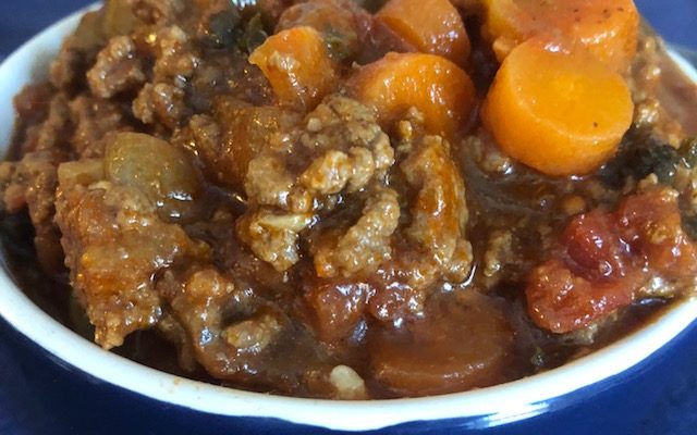 Vegetable Beef No-Beans Chili
