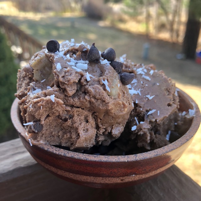 Chunky Monkey Ice “Cream”- Without the Dairy!