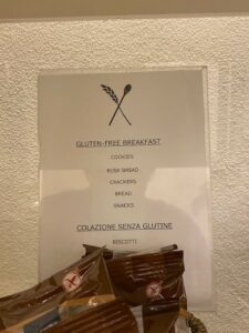 Gluten free at Hotel Adriano